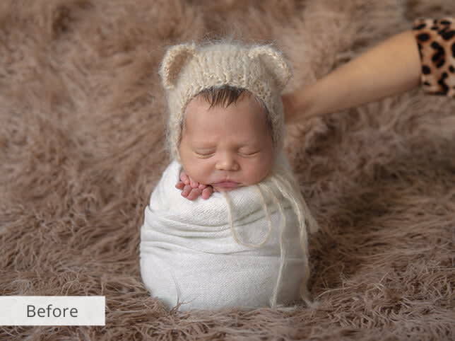 new born baby photo editing and unwanted object removal
