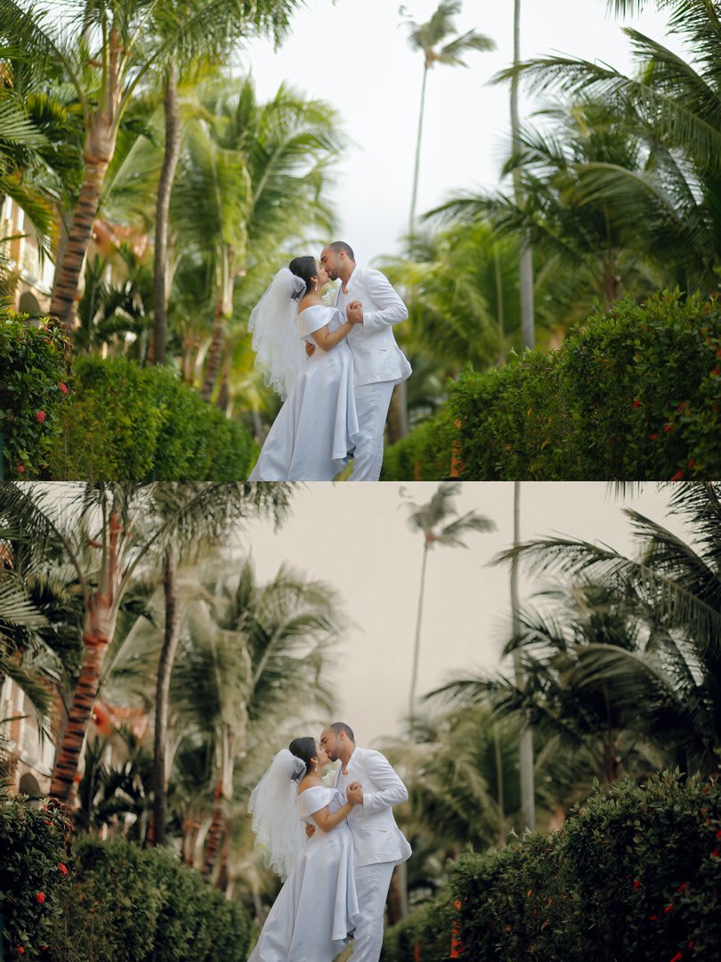 wedding photo retouching before and after