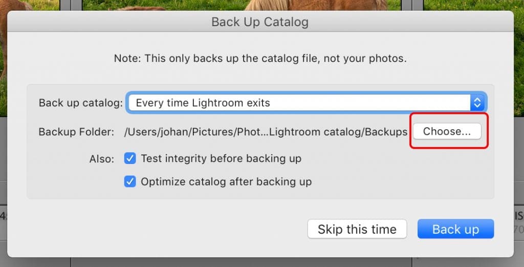 Backup Lightroom catalog Files Wedding Post Production Service