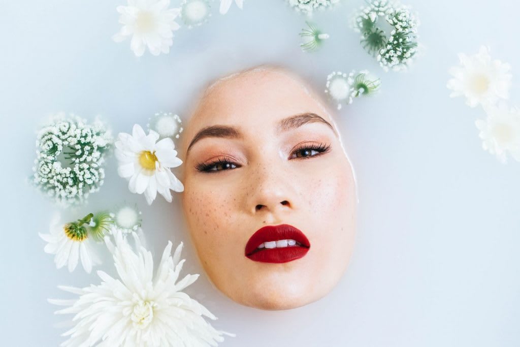 Close-Up Milk Bath Shot