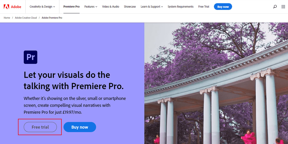 Get Premiere Pro Free Trial