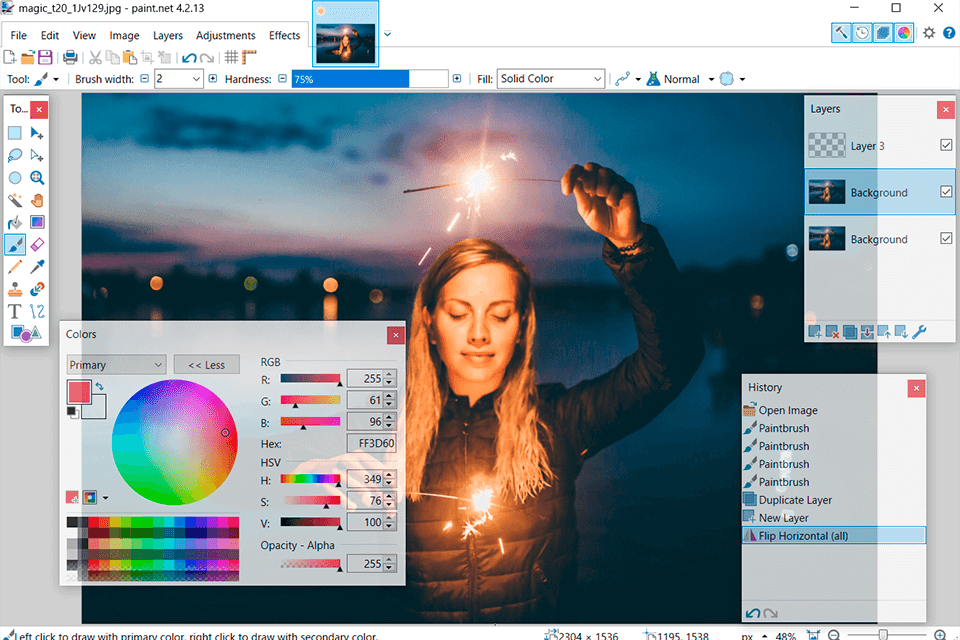 Paint.net best photo editing software for beginners